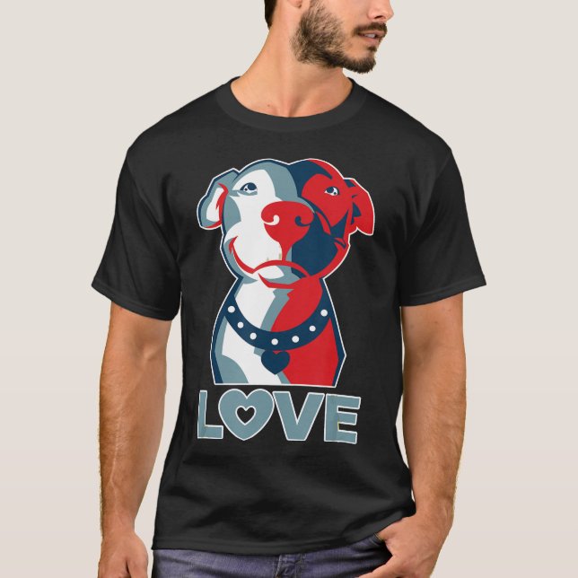Pitbull Love Graphic T-Shirt (Front)