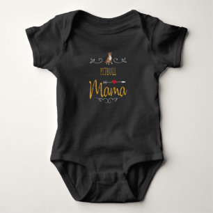 Pitbull love mama so much baby bodysuit