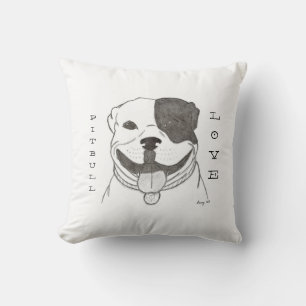 Pitbull Love Pillow - Pitbull Love Grey