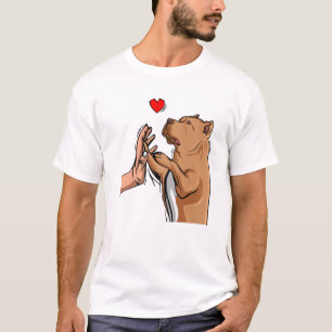 Pitbull Love Pittie Dog Mom Women Girls T-Shirt