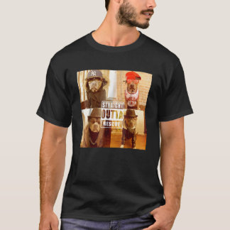 Pitbull Love Straight Outta Rescue Funny Pit Bull  T-Shirt