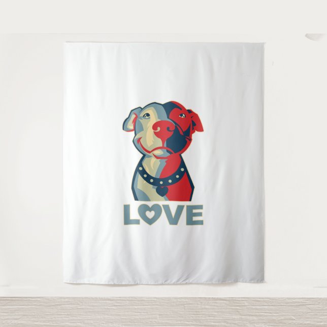 Pitbull - LOVE Tapestry (Front)