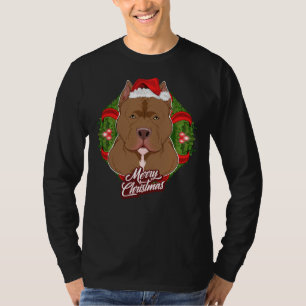 Pitbull Lover I Merry Christmas Pitbull T-Shirt