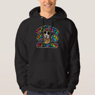 Pitbull Lover Peace Love Pittie Paws Cute Tie Dye Hoodie