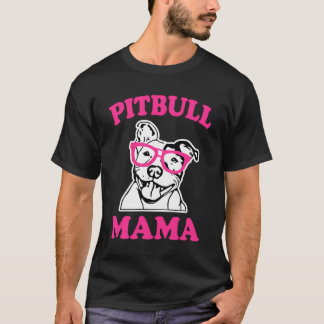 Pitbull Mama Women'S Pit Bull Dog Mom Pink Hoodie T-Shirt