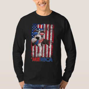 Pitbull Merica Vintage Us Flag Sunglasses Happy 4t T-Shirt