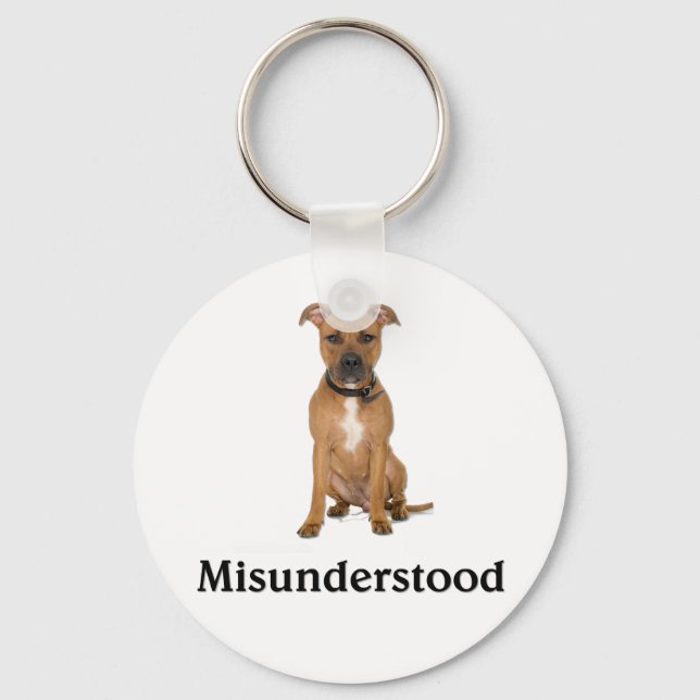 Pitbull - Misunderstood Keychain (Front)
