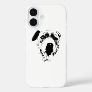 Pitbull Mix Wink, Clean Graphic Face iPhone 16 Case