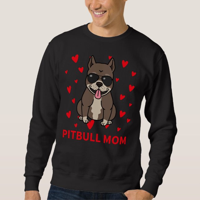 Pitbull Mom 332 Sweatshirt (Front)