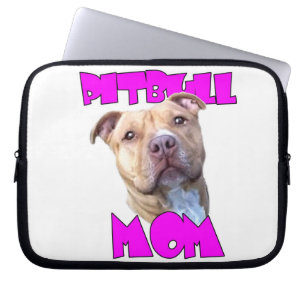 Pitbull Mom Dog Laptop Sleeve