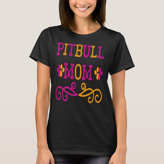 Pitbull Mom Essential 87 T-Shirt (Front)