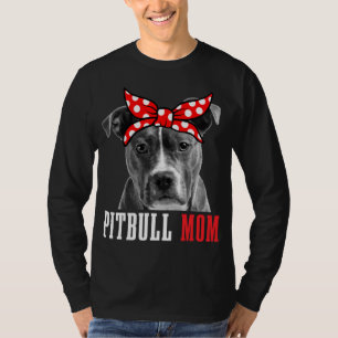 Pitbull Mom Funny Cute Vintage Pitbull Dog Mom T-Shirt