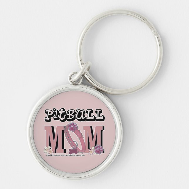 Pitbull MOM Keychain (Front)