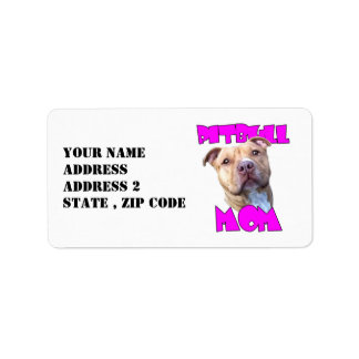 Pitbull Mom Label
