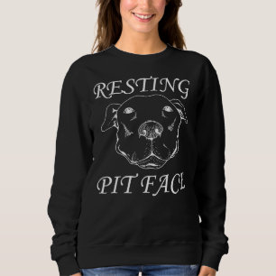 Pitbull Mom Owner Funny Dog Trainer Lover Resting Sweatshirt