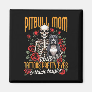 Pitbull Mom Pittie Mom Dog Mom Pitbull Mom With Ta Magnet