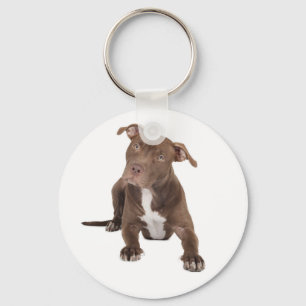 Pitbull Mom Puppy Dog Rescue Adopt Pit Bull Dad Keychain