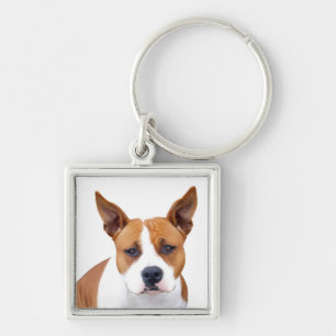Pitbull Mom Puppy Dog Rescue Adopt Pit Bull Dad Keychain