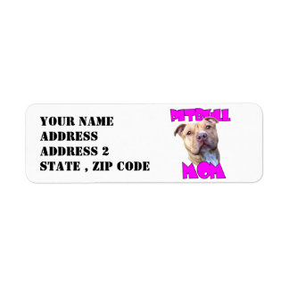 Pitbull Mom Return Address Labels