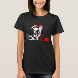 Pitbull Mom Vintage Funny Cute Dog Pitbull Mama T-Shirt
