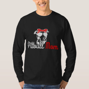 Pitbull Mom Vintage Funny Cute Dog Pitbull Mama T-Shirt