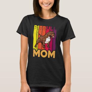 Pitbull Mom - Vintage Strong Pitbull Mothers Dog T-Shirt