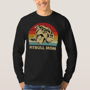 Pitbull Mom With Cute Pitty Face Funny Pitbull Mom T-Shirt