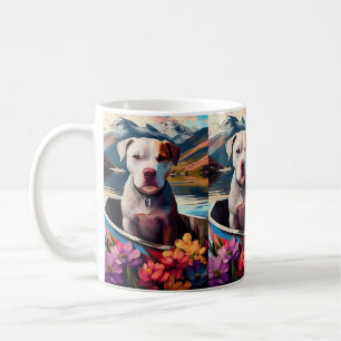 Pitbull on a Paddle: A Scenic Adventure Coffee Mug