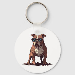Pitbull Owner Gifts Keychain