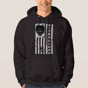 Pitbull Owner Pitbull Dad Us Flag Hoodie