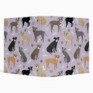 Pitbull Paws and Bones 3 Ring Binder