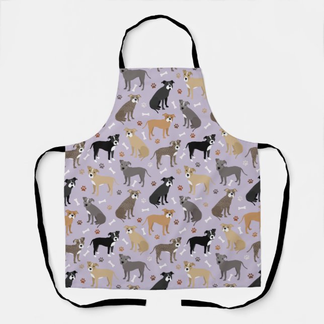 Pitbull Paws and Bones Apron (Front)