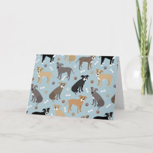 Pitbull Paws and Bones Card