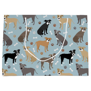Pitbull Paws and Bones Large Gift Bag