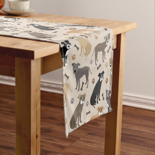 Pitbull Paws and Bones Short Table Runner