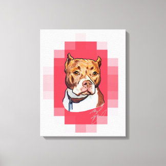 Pitbull... Pet Portraits Canvas Print