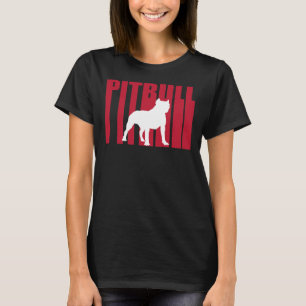 Pitbull Pit Bull Dog Red Stylized Transparent Grap T-Shirt