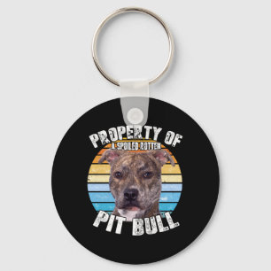 Pitbull Pit Bull Pittie Brindle Owner Lover Keychain