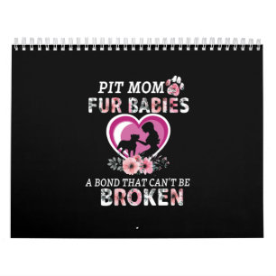 Pitbull Pit Mom And Fur Baby Classic Calendar