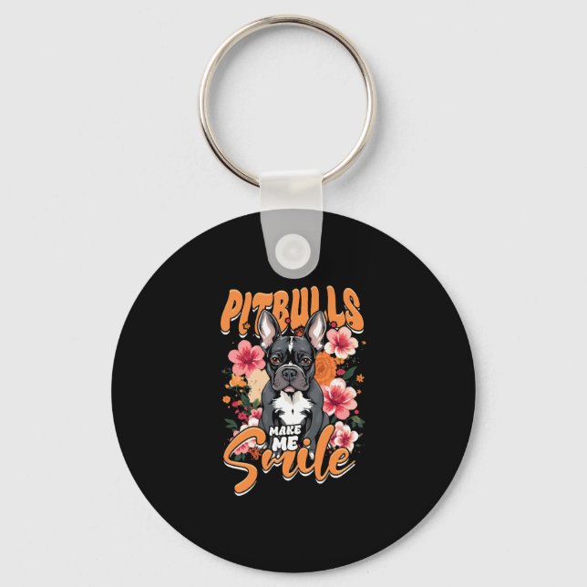 Pitbull Pitbulls Keychain (Front)