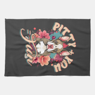 Pitbull Pitbulls Pitty + You = Fun Kitchen Towel