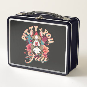 Pitbull Pitbulls Pitty + You = Fun Metal Lunch Box