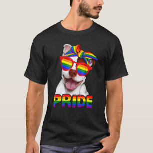Pitbull Pride Dog Mom Rainbow Lgbt Gay Pride Month T-Shirt