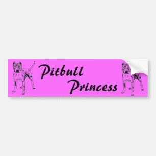 PITBULL PRINCESS BUMPER STICKER