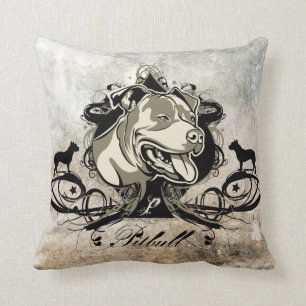 Pitbull Projekt Dog Illustrated Pillow