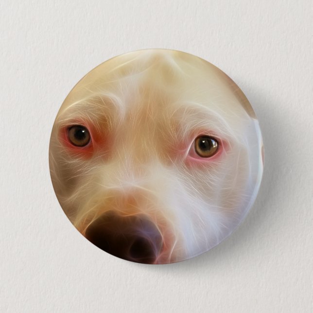 Pitbull Puppy Dog Eyes Art Photography 2 Inch Round Button (Front)
