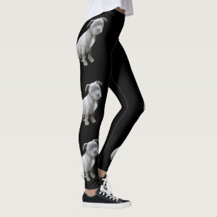 Pitbull puppy dog leggings