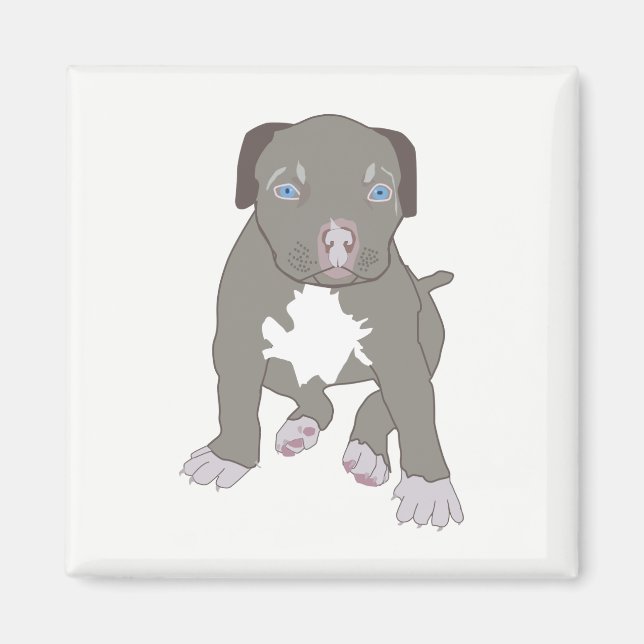 Pitbull Puppy Magnet (Front)