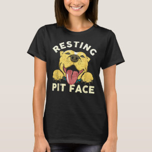Pitbull Puppy Resting Pit Face Funny Distressed Do T-Shirt