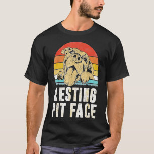 Pitbull Resting Pit Face Vintage T-Shirt